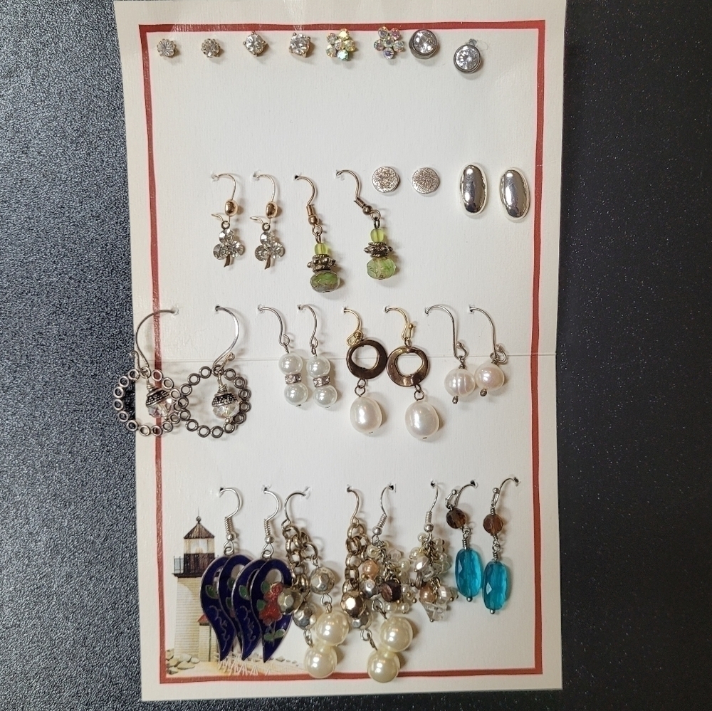Fashion Earrings / 1 Lapel Pin